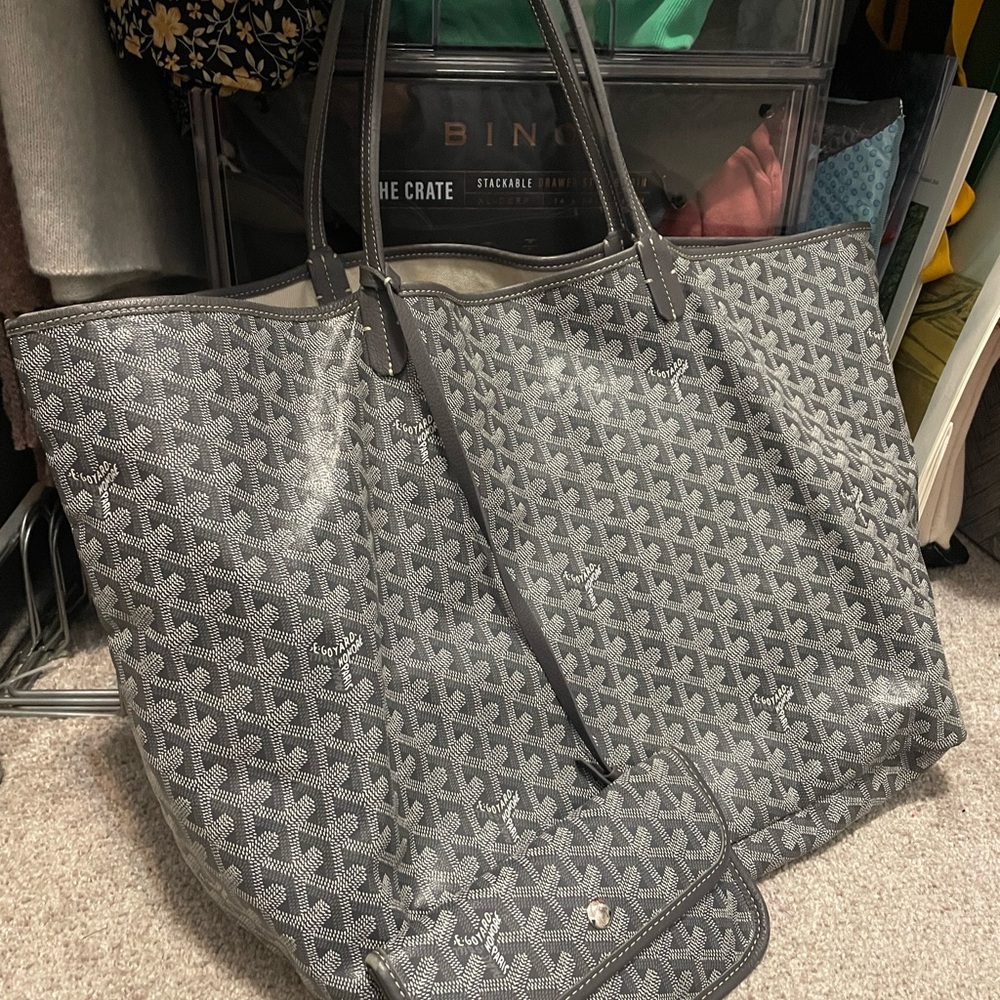Goyard Black and Gray Tote Bag